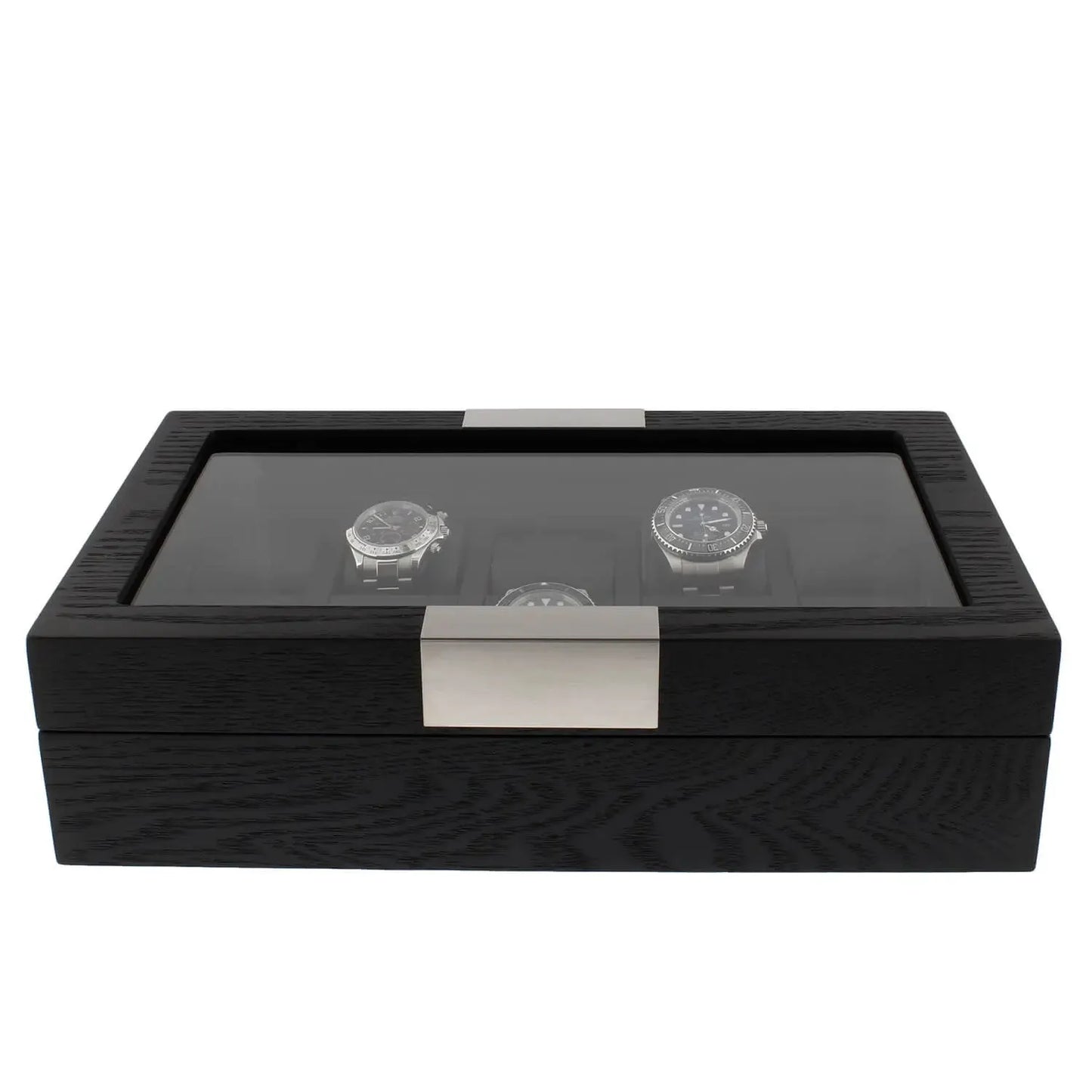 10 Watch Box Premium Black Oak Veneer by Tempus Luxury
