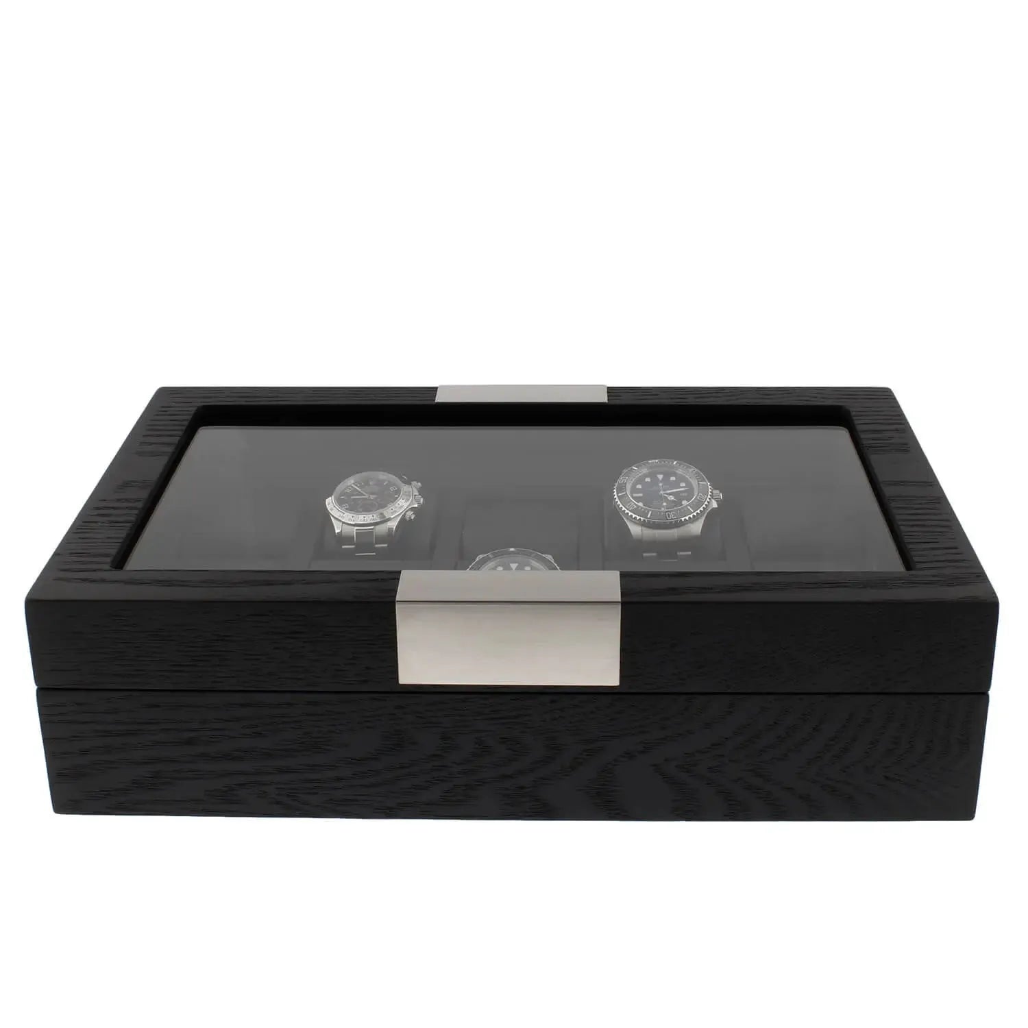 10 Watch Box Premium Black Oak Veneer by Tempus Luxury