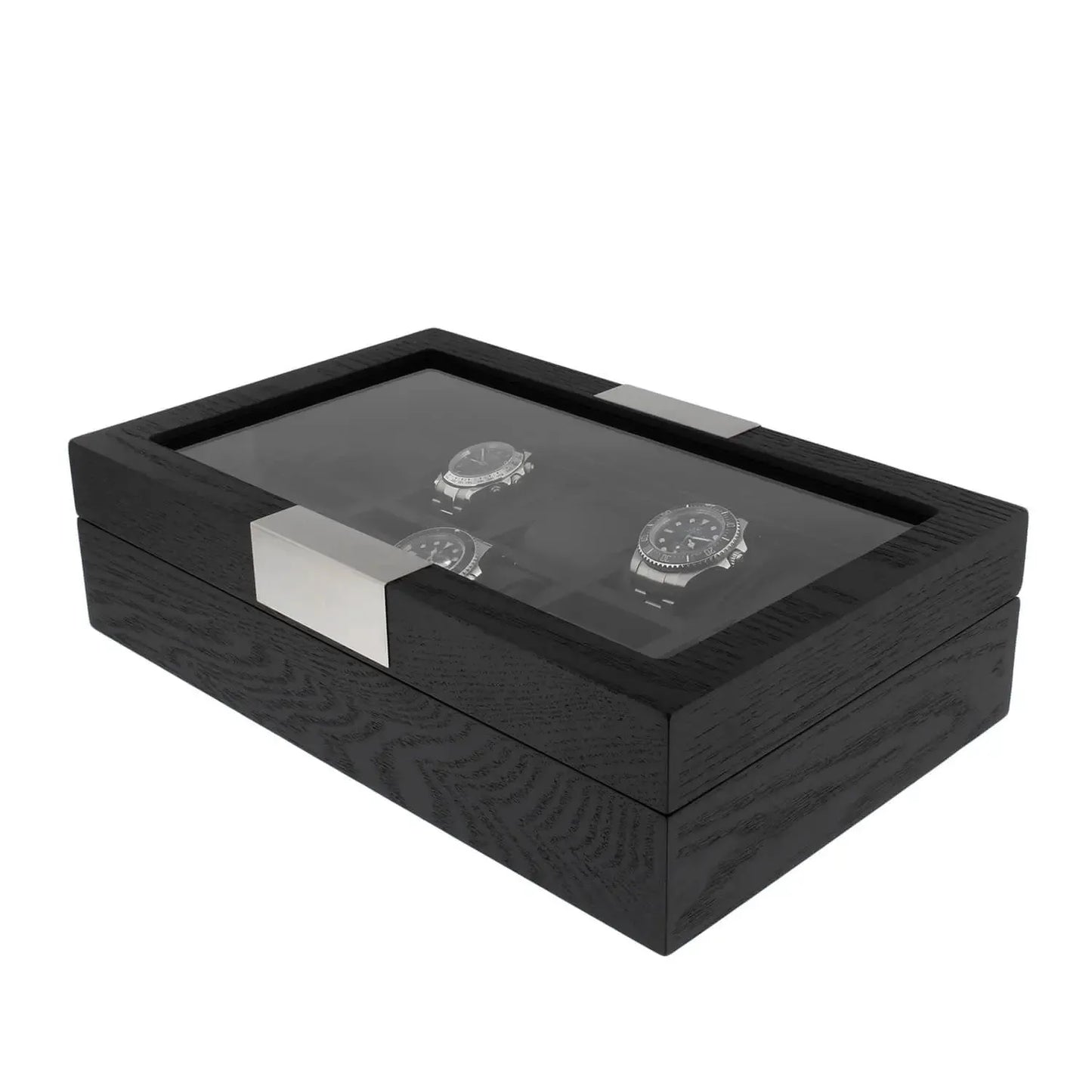 10 Watch Box Premium Black Oak Veneer by Tempus Luxury