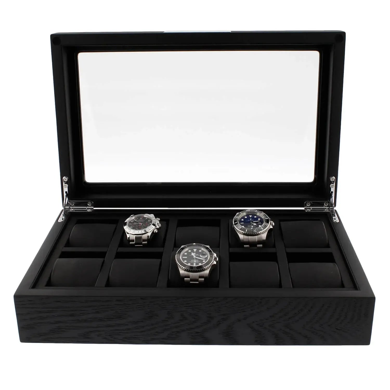 10 Watch Box Premium Black Oak Veneer by Tempus Luxury