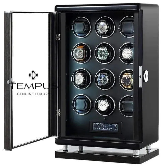 12 Watch Winder for Automatic Watches for men with BioMetric Technology by Tempus