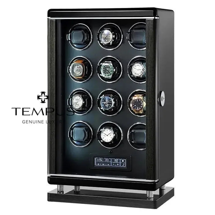 12 Watch Winder for Automatic Watches for men with BioMetric Technology by Tempus
