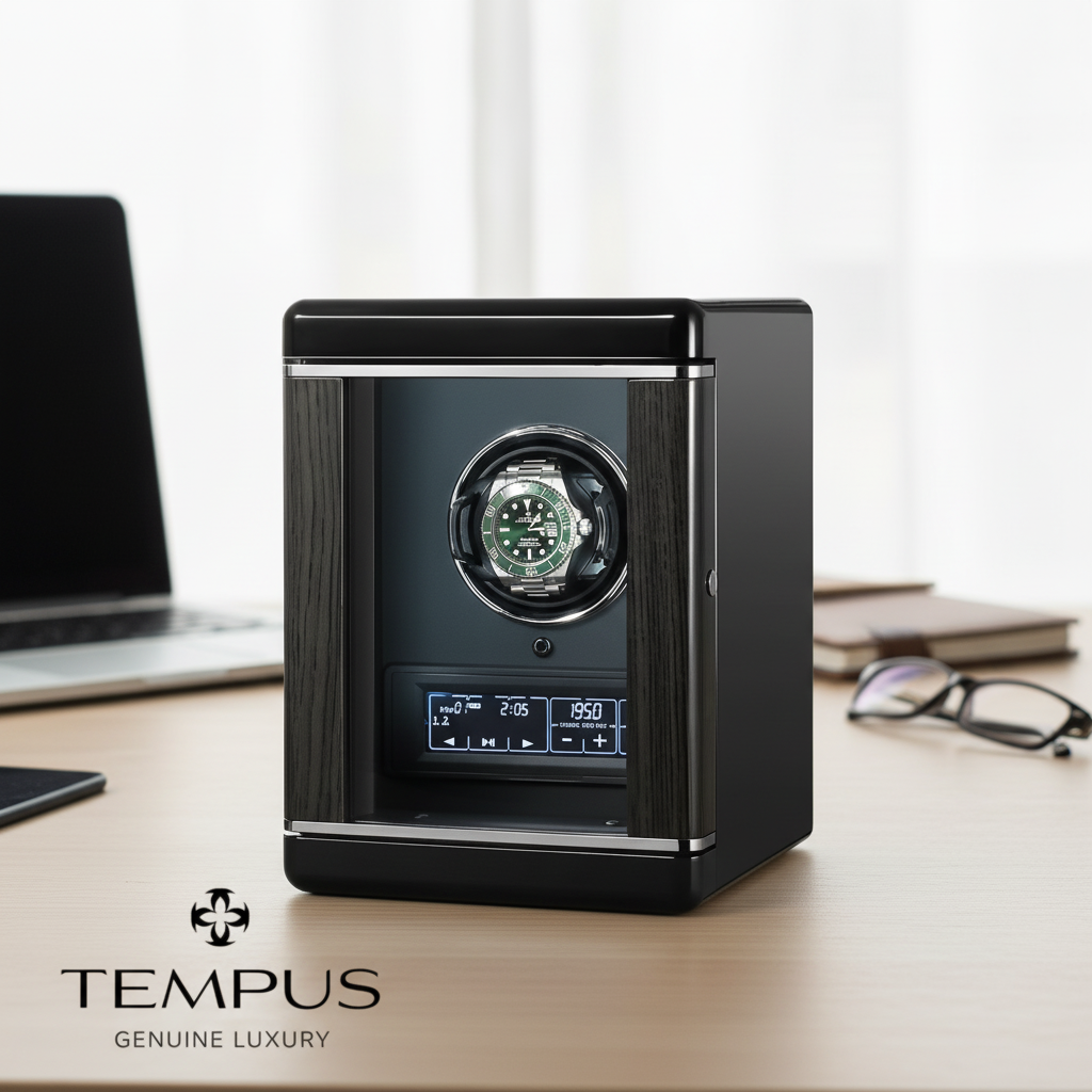 Watch Winder for 1 Automatic Watch with Remote Control by Tempus
