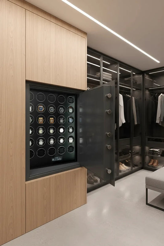 24 Watch Winder Safe Built into Bedroom Closet