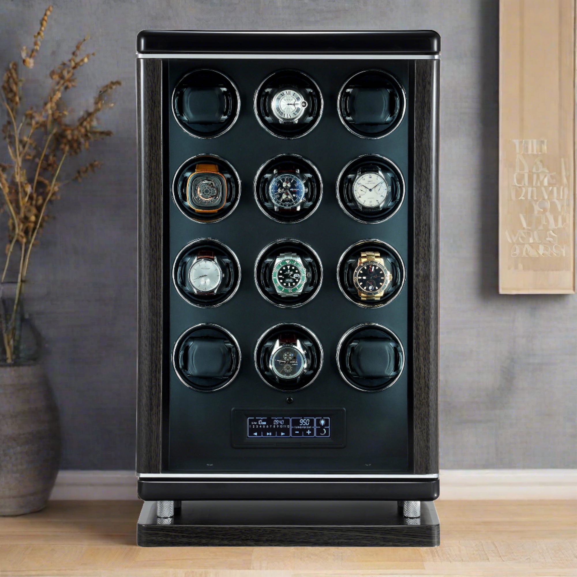 12 Watch Winder for Automatic Watches with BioMetric Technology by Tempus