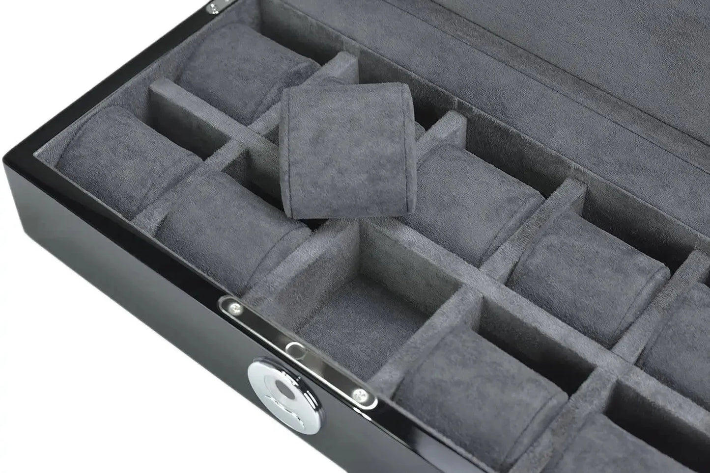 Tempus 10 Watch Box in Black Piano Finish with Bio Metric Lock