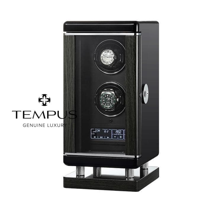 2 Watch Winder for Automatic Watches BioMetric Access Technology by Tempus