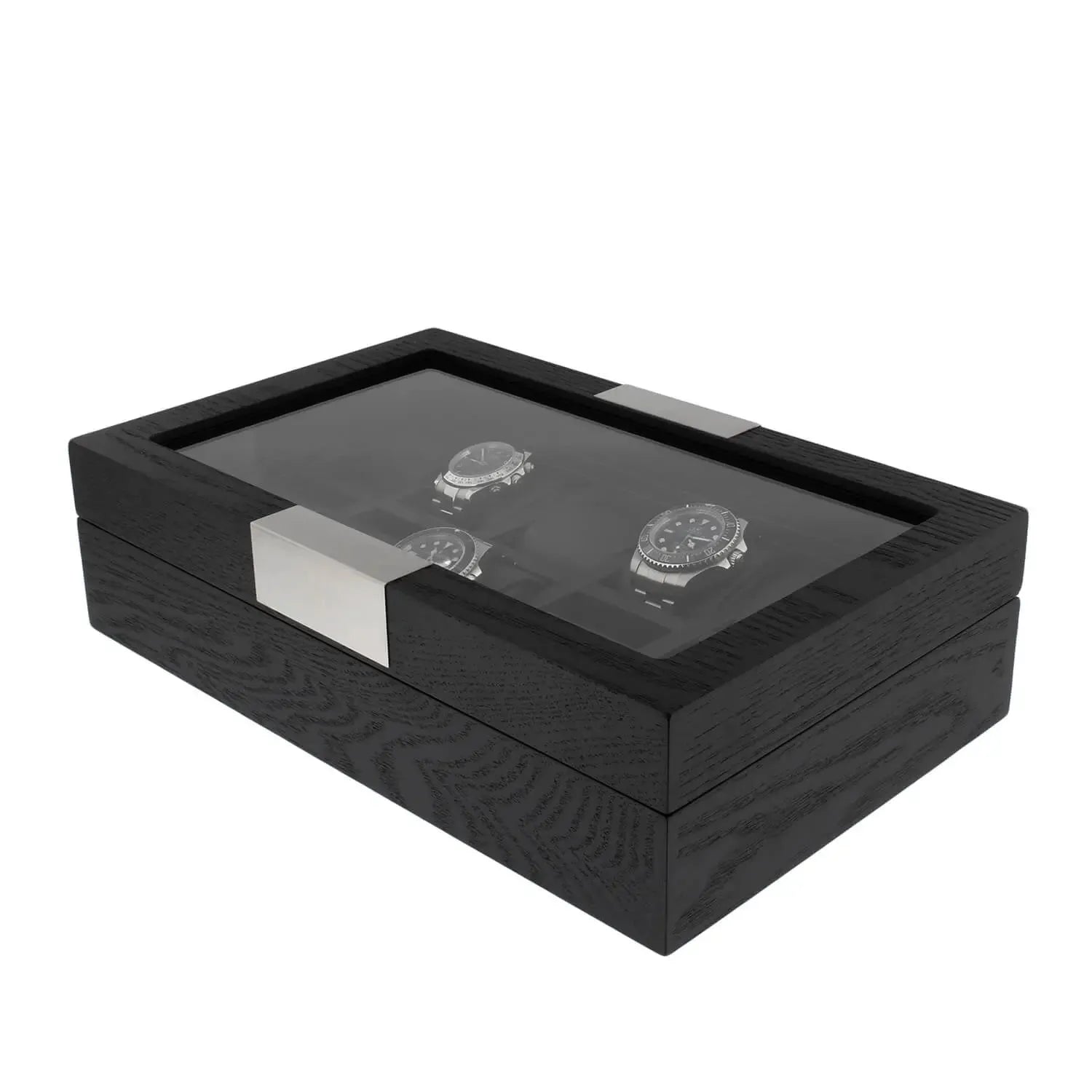 10 Watch Box Premium Black Oak Veneer by Tempus Luxury