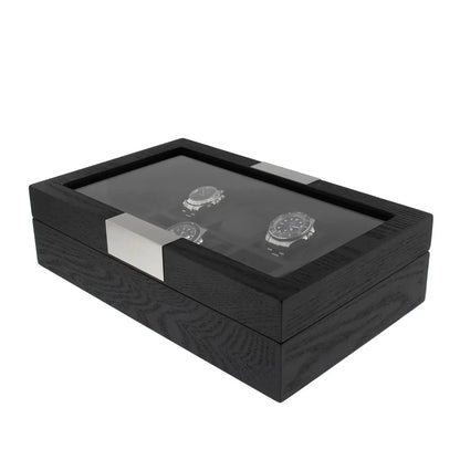 10 Watch Box Premium Black Oak Veneer by Tempus Luxury