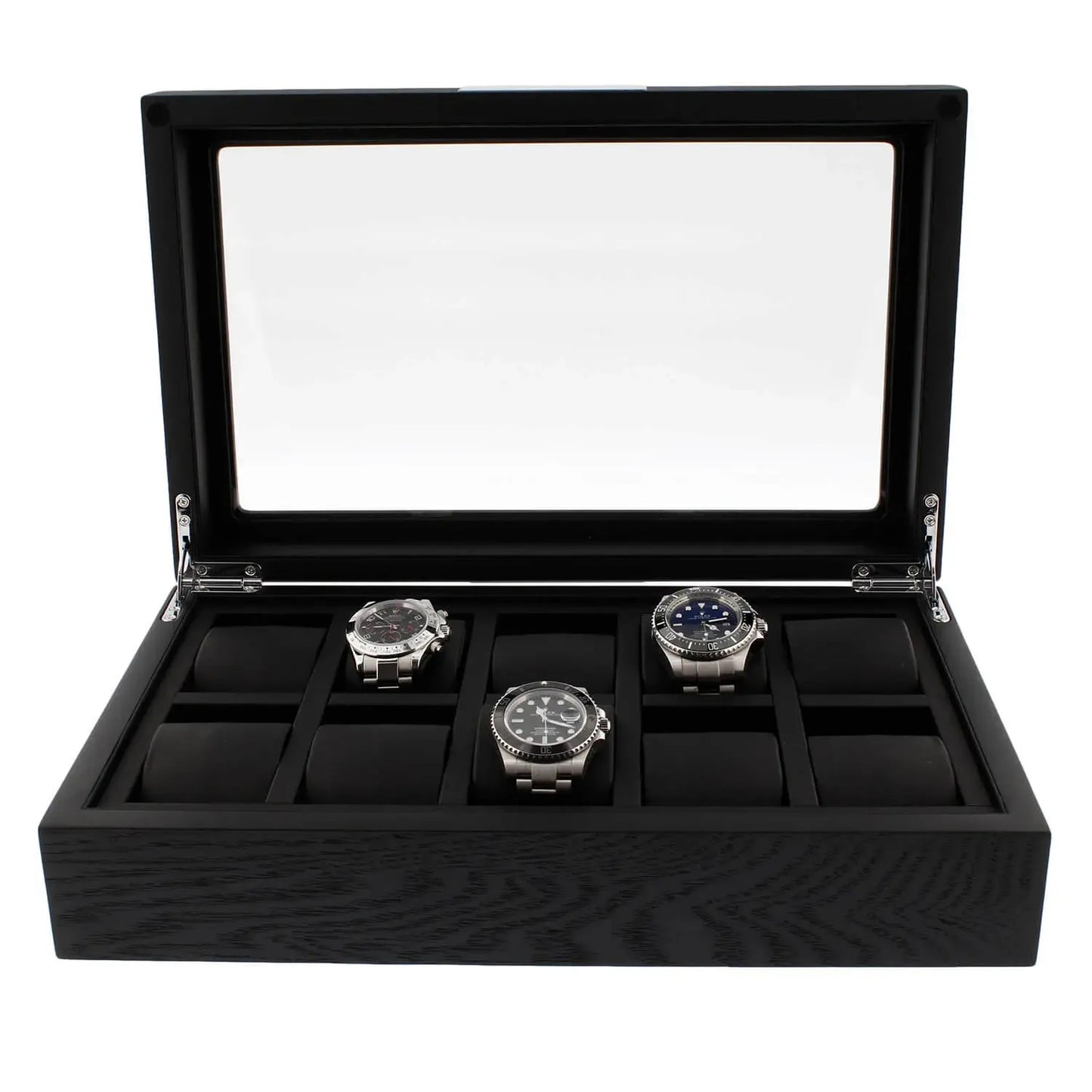10 Watch Box Premium Black Oak Veneer by Tempus Luxury