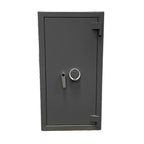 The Tempus Luxury Watch Winders 12 Watch Winder Safe Grade 3 (£350,000 insurance rating) is a tall, rectangular dark gray safe with a digital keypad lock and front handle, shown against a white background.