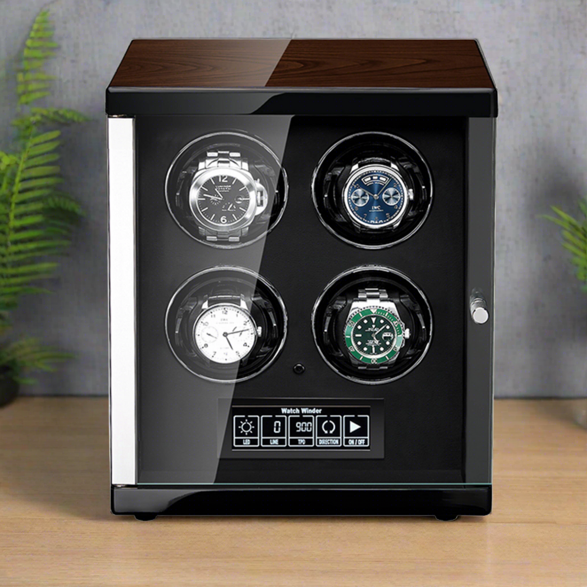 Tempus 4 Watch Winder for Automatic Watches with Touch Screen Technology by Tempus