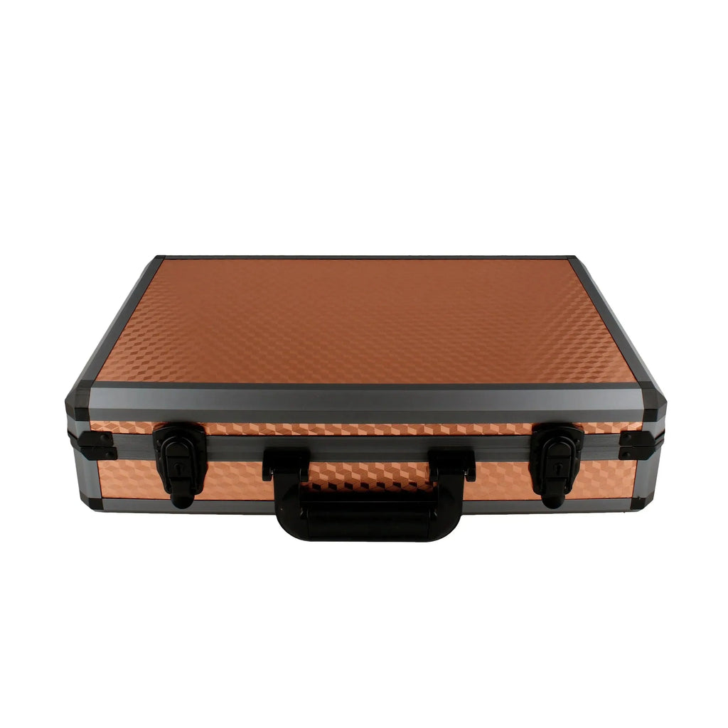 24 Watch Briefcase in Rose Gold with Lift Out Tray