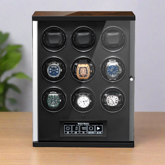 9 Watch Winder for Automatic Watches with Touch Screen Technology