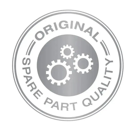 A circular silver emblem with three gear icons in the center and "ORIGINAL SPARE PART QUALITY" on the edge, representing premium Spare Parts by Tempus Luxury Watch Winders for watch repair tools.