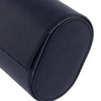 Single Watch Roll in Navy Blue Saffiano Real Leather with Super Soft Lining