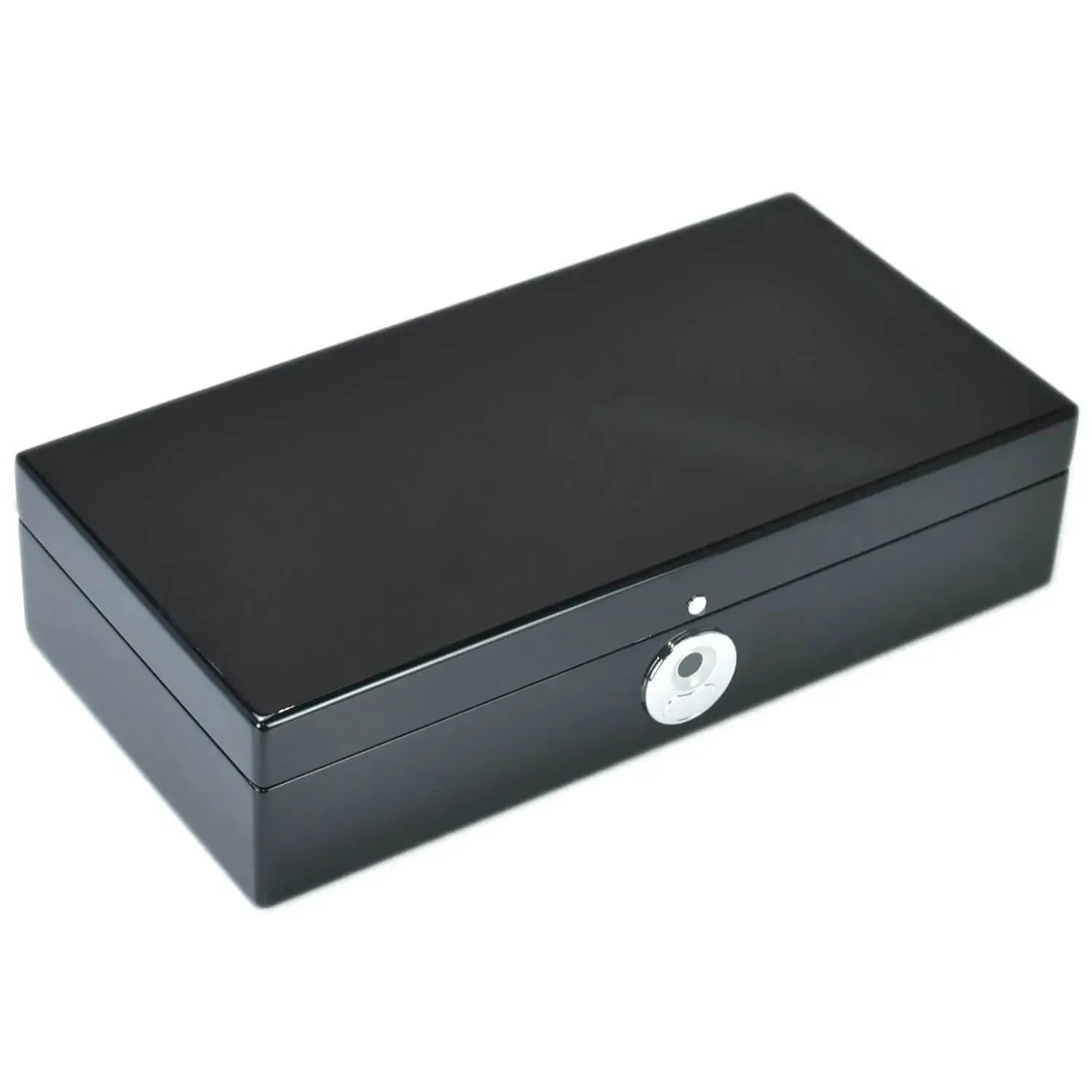 Tempus 10 Watch Box in Black Piano Finish with Bio Metric Lock