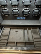 Chubb Watch Winder Safe for 8 Watches Insurance Rated with Extra Storage by Tempus